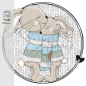 Preview: Patch / Aufnäher  - "Together" - Knitoptik grau - Rund